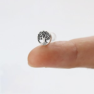 Piercing Árbol de la Vida en Plata 925: Labret, Trago, Caracola, Hélice y Medusa