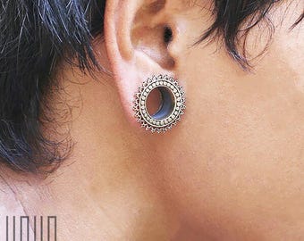 Tunnels Pour Oreilles En Acier Inoxydable 2 Pièces - Taille 1,6 Mm à 10 Mm, Avec Anneaux En Silicone, Pour Piercing Et écarteur