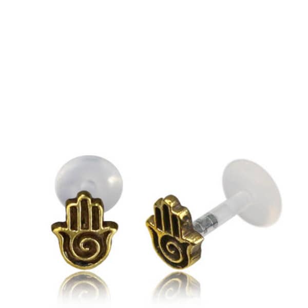 Hamsa, Tragus piercing, Tragus, Piercing, Labret, Bijoux ethniques, Conch, Medusa, Bijoux, Bijoux artisanaux,