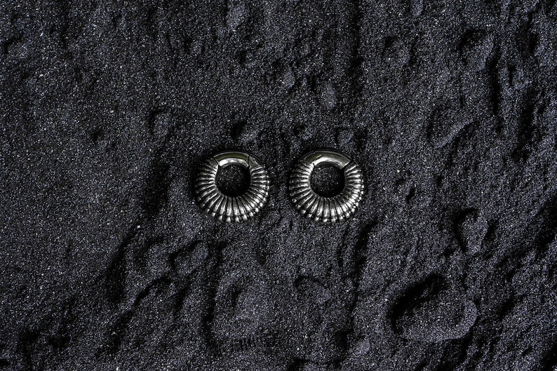 Creolen-Clicker-Ohrringgewicht aus Silber von Biomeca, 6-mm-Spreizstecker für Körperschmuck, Körpermodifikations-Piercings-Expander Bild 6