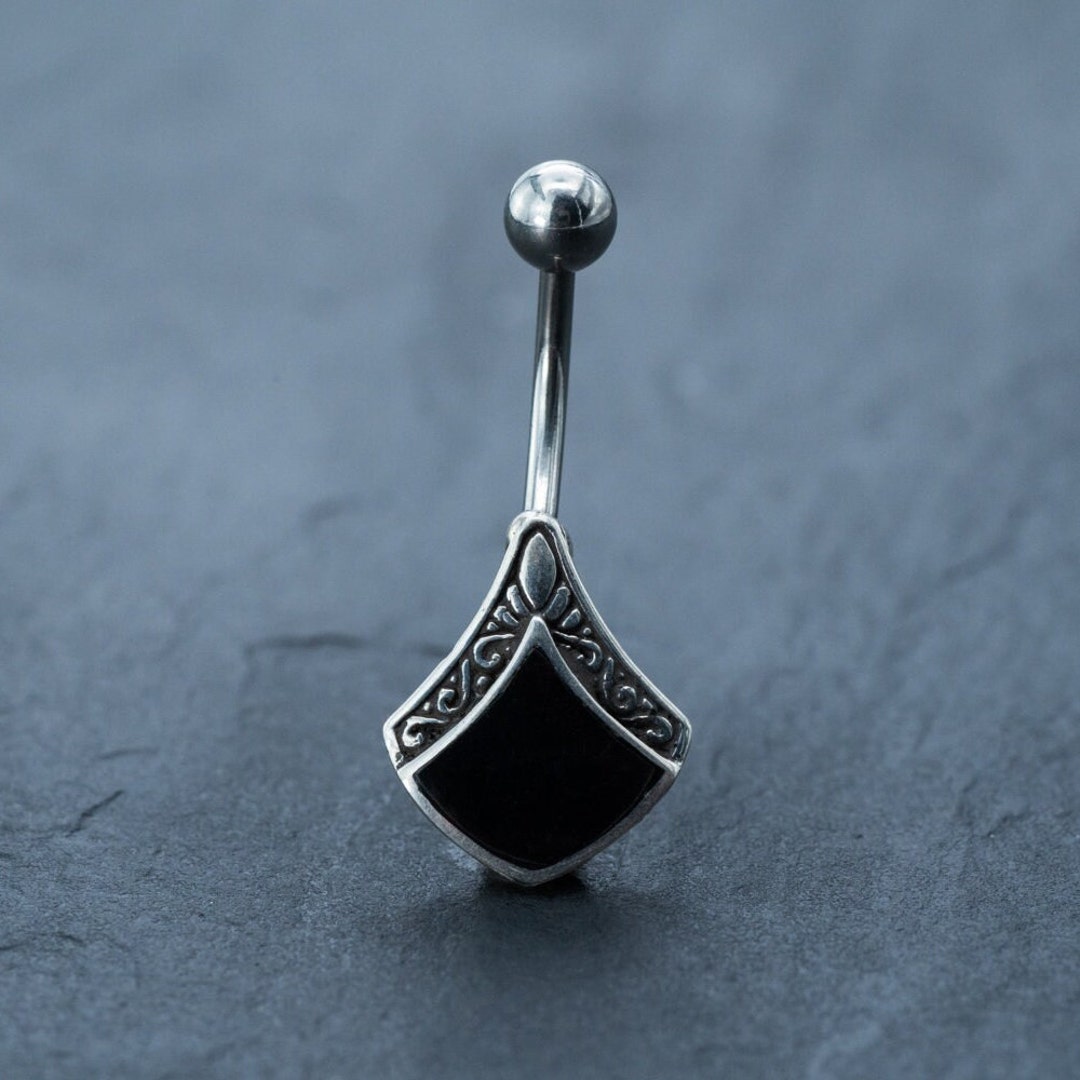 Belly Button Rings Real Seashell Navel Mother of Pearl, Silver 925 ...