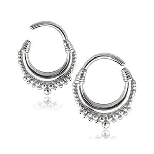 Septum Piercing Nasenklicker Silber aus Chirurgenstahl 8mm Diskret - Conch Piercing Ohren Daith / Helix
