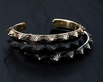 Bracciale in rodio nero e oro - Bracciale serpente - Bracciale drago - Uomo rettile - Bracciale coccodrillo - Bracciali rock in stile punk