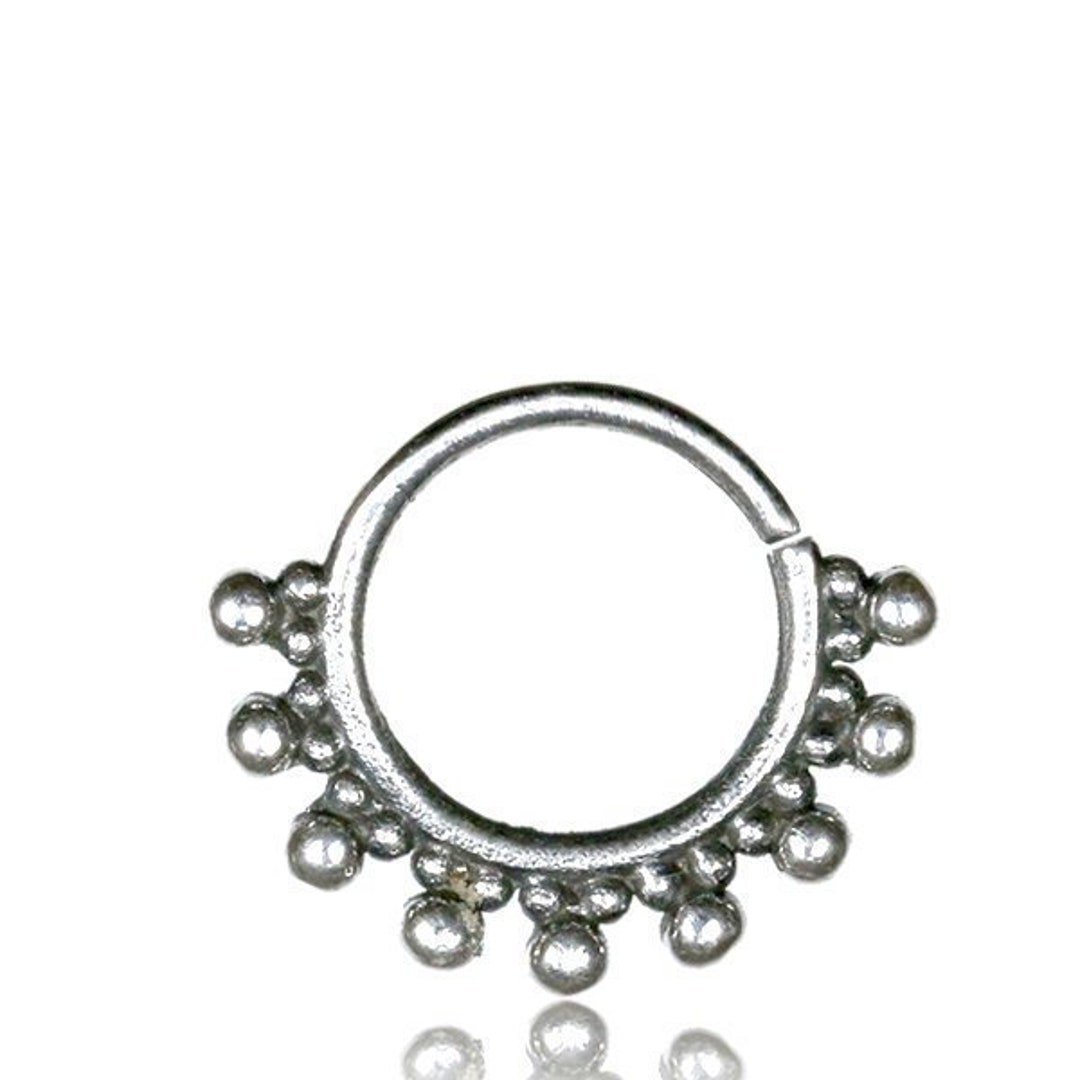 Piercing Septum Argenté Pour Femme - Anneau De Nez Clicker En Acier Chirurgical 316L, Facile à Mettre
