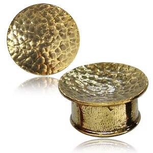 Ear stretching plugs - 00 gauges - 0g plugs - 12mm -  plugs Ear gauges and plugs -Double flare- Flesh tunnels -0g gauges- Brass plugs