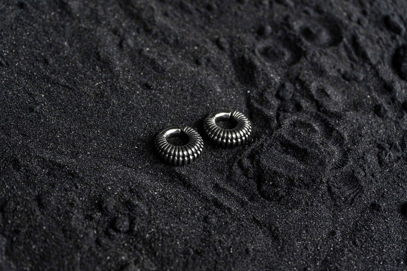 Creolen-Clicker-Ohrringgewicht aus Silber von Biomeca, 6-mm-Spreizstecker für Körperschmuck, Körpermodifikations-Piercings-Expander Bild 8