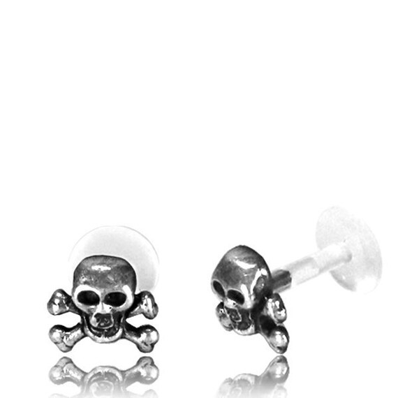 Skull labret hotsell jewelry