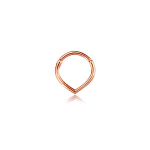 Minimales Septum-Clicker-Dreieck-Piercing aus rosévergoldetem Chirurgenstahl – Septum-Clicker 8 mm – Conch-Piercing – Daith-/Helix-Piercing