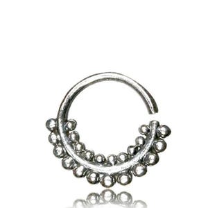Sterling Silver Septum 8mm - Boho Nose Ring - Minimalist Piercing