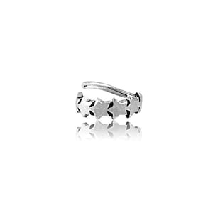 925 Sterling Silver Star Design Septum Ring - 16G Gauge, 6mm & 8mm - Celestial Minimalist Jewelry