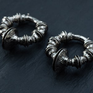 Circle Weights Heavy Ear Weights Ear Hangers Silver Ear Gauges 2 Circle Weights Heavy Ear Weights Ear Hangers Silver Ear Gauges 2