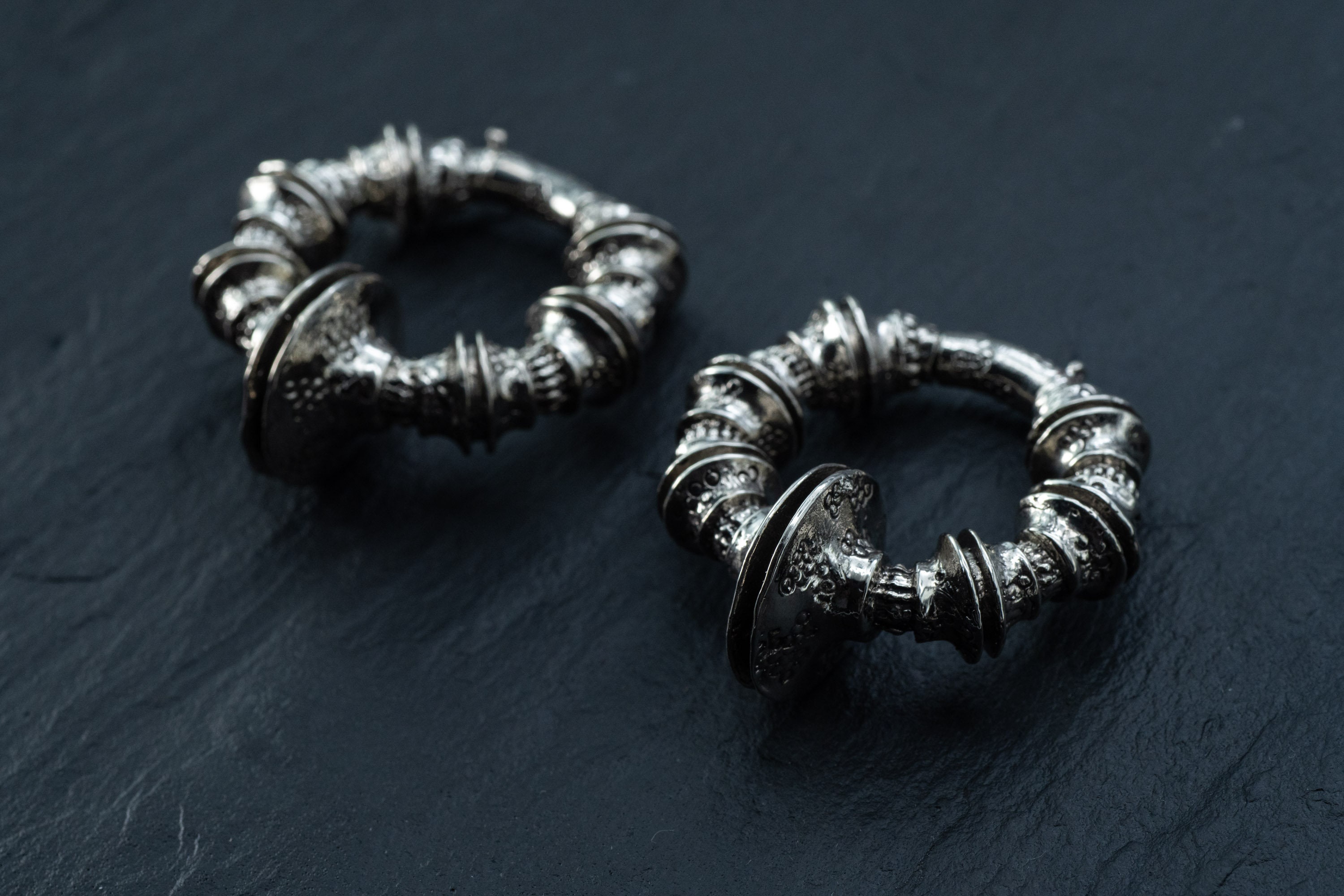Circle Weights Heavy Ear Weights Ear Hangers Silver Ear Gauges 2 Circle Weights Heavy Ear Weights Ear Hangers Silver Ear Gauges 2