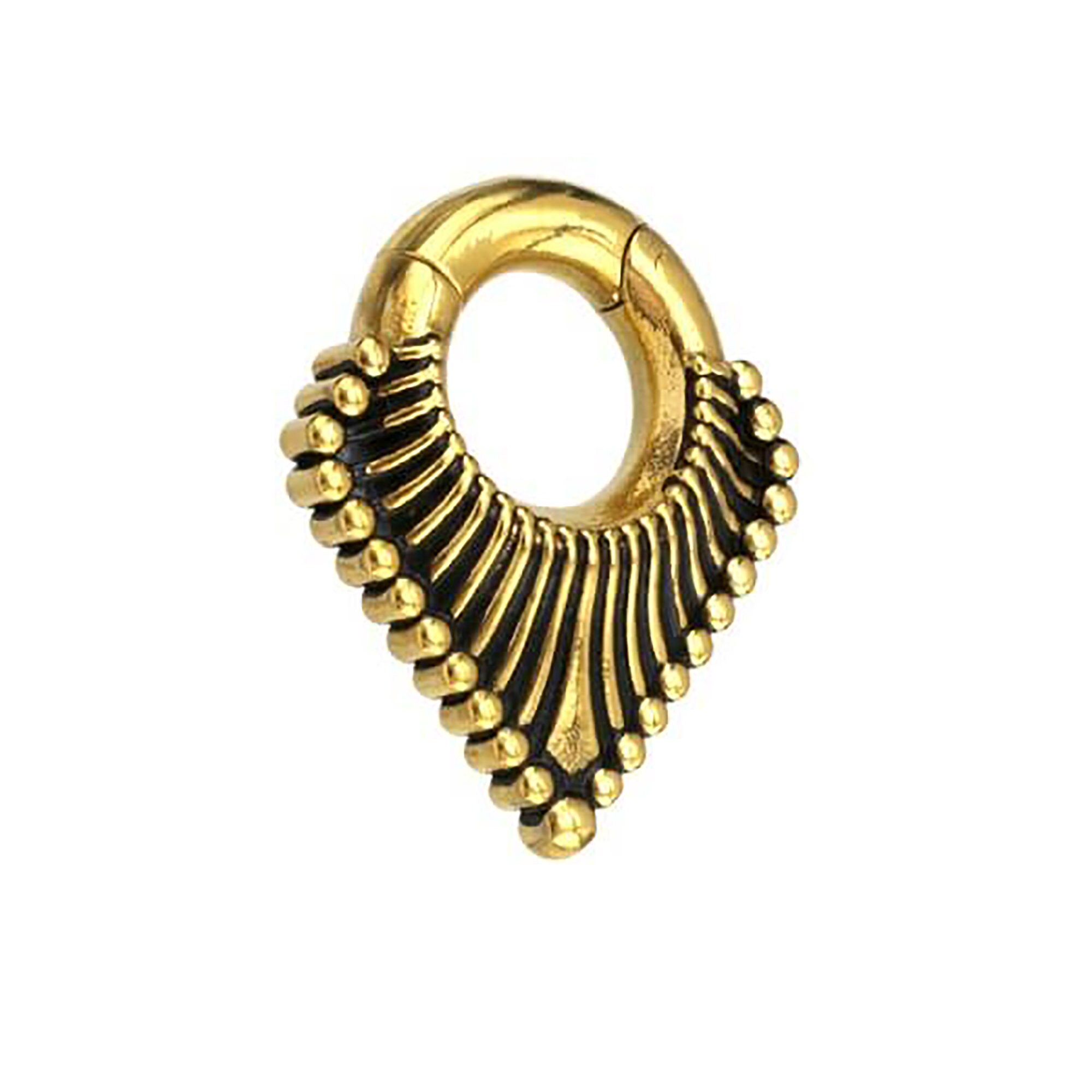 Hinged Steel Ear Weigh Ear Hangers Gold Ear Weights Etsy