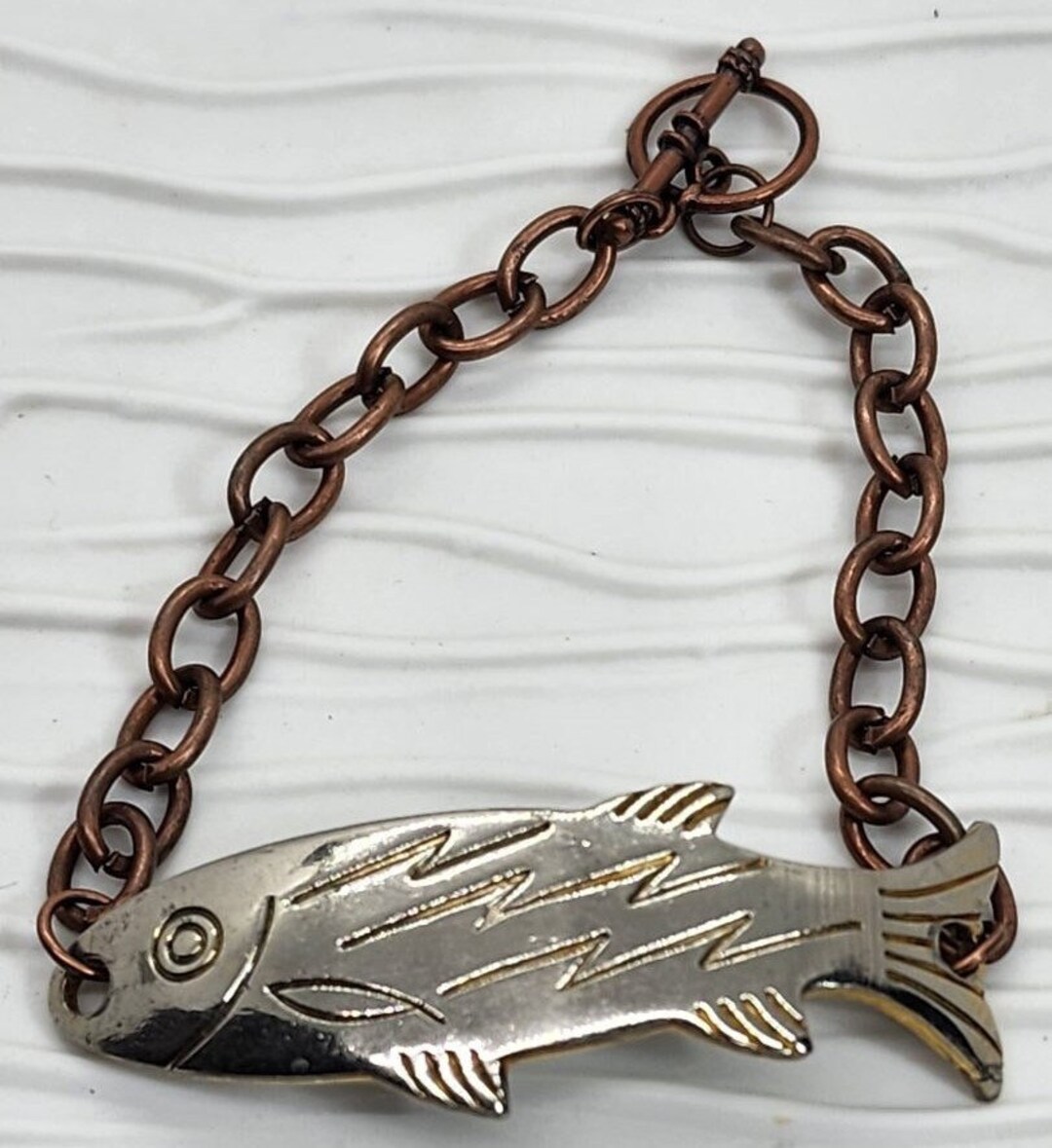 Fishing Lure Bracelet Copper Chain Etsy