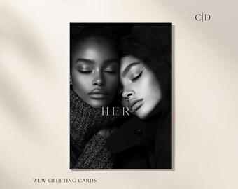 Her Love: Romantische Postkarte mit romantischem Gedicht für Frauen