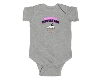 DND Infant Fine Jersey Bodysuit - Dungeon Meowster Bodysuit, Cute Cat Meowster Onesies