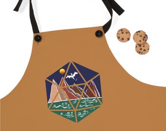 DnD Apron | Dungeons and Dragons Apron | DnD Kitchen | Gift for Gamer | Gift for Nerd | Gift for Dungeon Master | DnD Accessories
