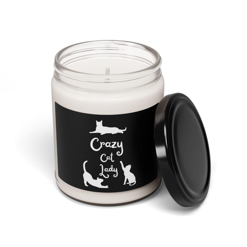 Crazy Cat Lady Scented Soy Candle - Thumbnail 2