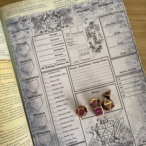 D&D Character Sheet - Faded Gray