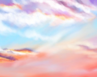 Sunset Clip Art Background, Clipart Background - Instant Download