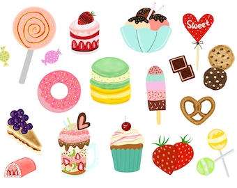Desserts Clipart, Sweet Desserts Clipart, Ice Cream Clipart