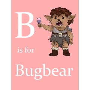 D&D Baby Bugbear Printable Wall Art