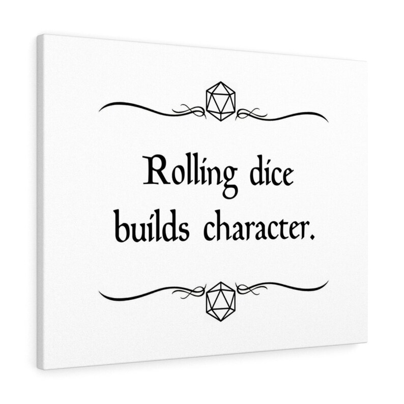 D&D Wall Art Rolling Dice Builds Character Etsy