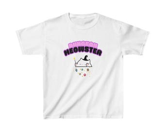 DND Kids T-shirt - Dungoen Meowster Tee, Cute Cat DnD T-shirt
