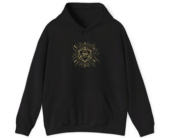 DnD Hoodie - D&D D 20 Gold Dice - D and D DM Hoodie - Dungeons And Dragons DM Hoody
