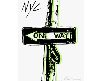 New York Pop Art Print NYC , Wall Art Pop New York City Poster, Pop NYC Wall Art Poster