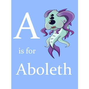 D&D Baby Aboleth Printable Wall Art