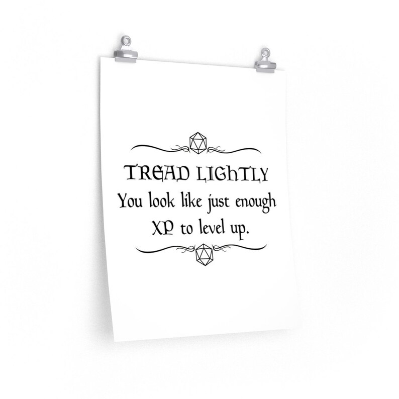 D&D Poster Tread Lightly. You Look Like Just Enough XP to Etsy