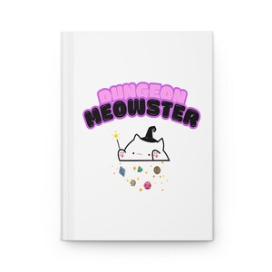 DND Dungeon Meowster Hardcover Journal & Notebook, DND Cute Cat Journal, DND Journal, Dungeon Master Journal