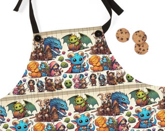 DnD Apron | Dungeons and Dragons Apron | DnD Kitchen | Gift for Gamer | Gift for Nerd | Gift for Dungeon Master | DnD Accessories