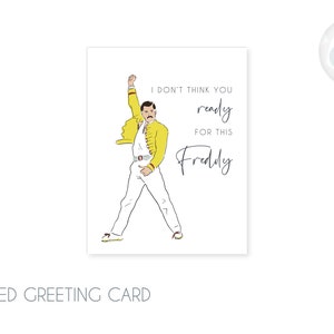 Freddy Mercury - Wenskaart 4.25x5.5
