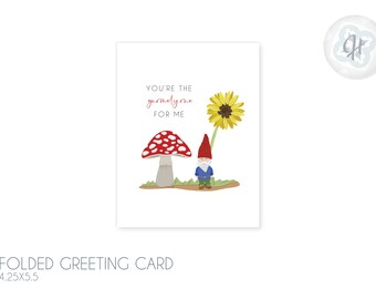 Gnomes - I Love You - Greeting Card 4.25x5.5