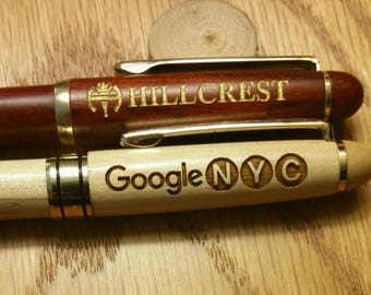 Custom personalized pen  Graduation Gift   Laser Engraved Pen   Maple or Rosewood