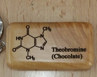Molecule Key Chain, Maple, Personalized Genetics Gift, Biology Gift, Science Gift