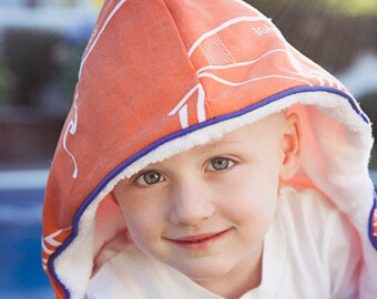 Sunset Sail Hooded Towel- Hooded bath Towel - Kids Hooded bath towel - Kids bath towel- Beach Pool Swim Towel-  Childrens bath towel