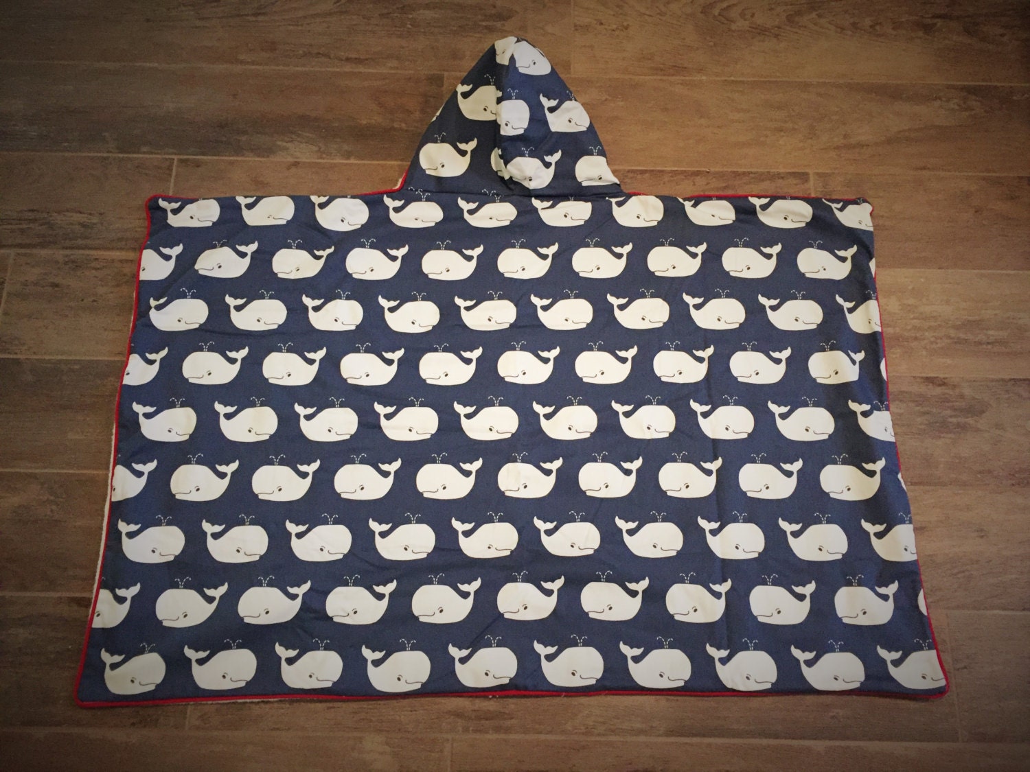 A Whale of a Time Hooded Towel Baby Bath Towel Hooded Bath - Etsy