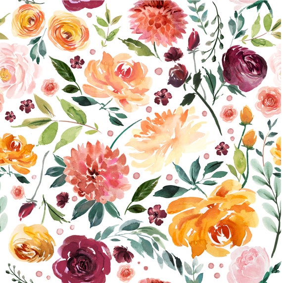 Bohemian floral minky lovey Autumn and winter boho floral designs. baby blanket and throw