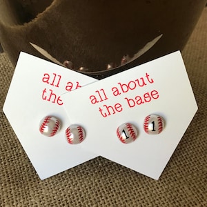 Baseball Earrings/Personalized Baseball Earrings/Custom Baseball Earrings