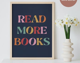 Read More Books Print THE ABBI bookish art print