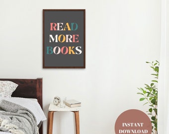 Read More Books Print THE KAT bookish art print