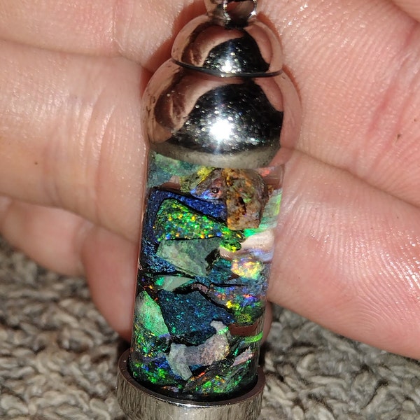 Floating Opal Jewelry Pendant, Australia Andamooka Matrix Opal, AM C-606