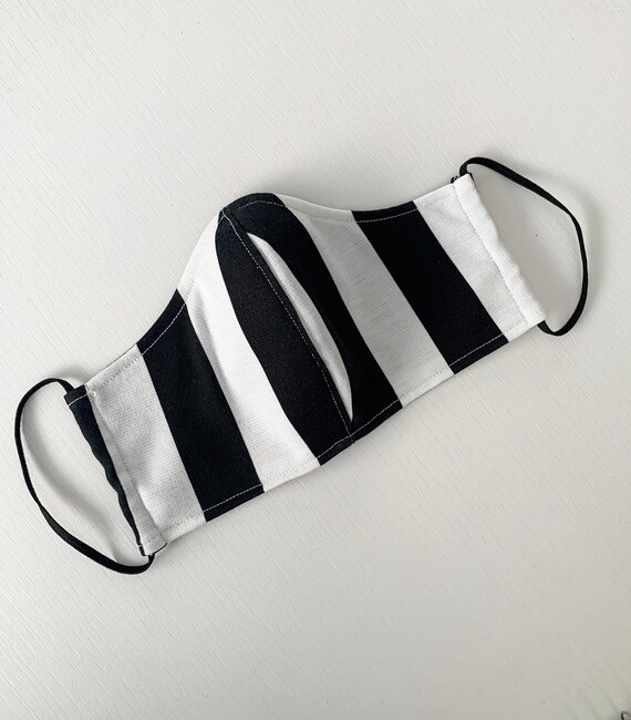 Buy Pre Tied Hair Wrap and Mask Combo Set, Black and White  display picture 2