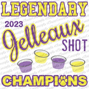 Lendário Jelleaux (Jello) Shot Champions Tiger Clip Art Design | Sublimação | SVG, JPG, PNG, PDF | Cricut, arquivo de corte do Silhouette Studio