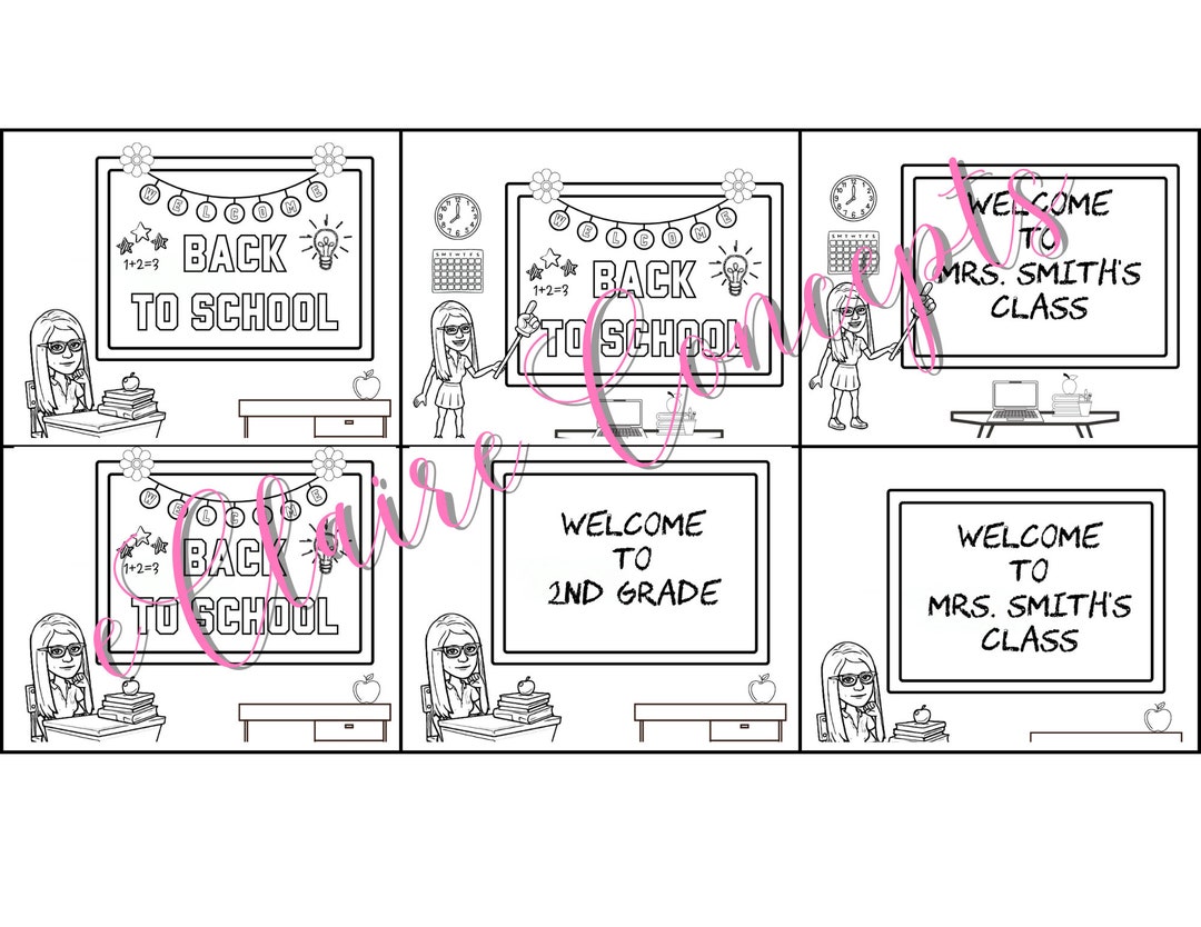 Custom Bitmoji Back to School Coloring Pages Printable 6 - Etsy