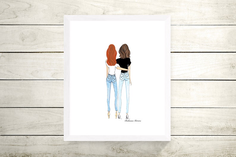 Redhead and Brunette Best Friends Hugging, Redhead Best Friend ...