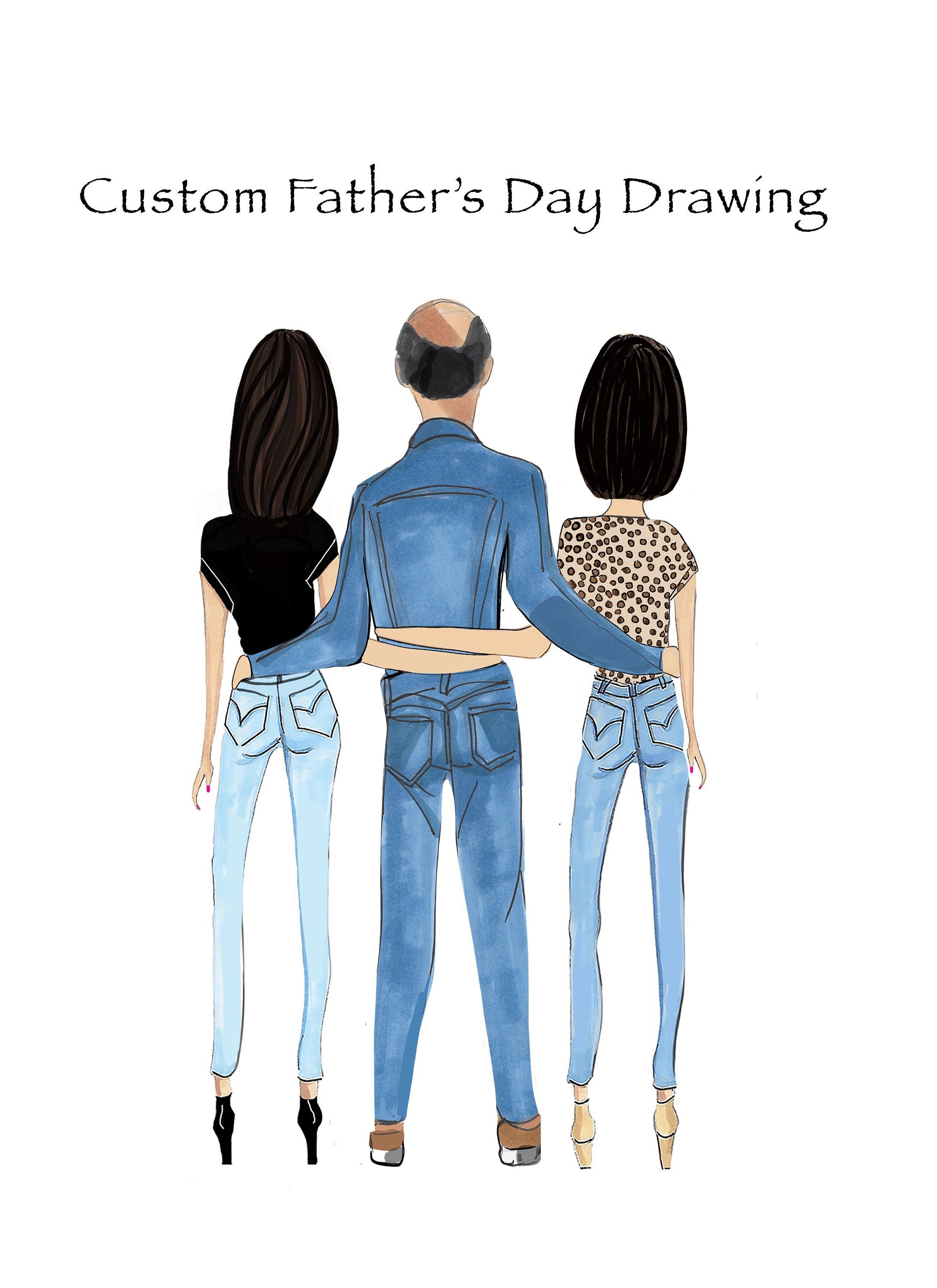 Father and Daughter Sketch Vector Images (over 1,300)
